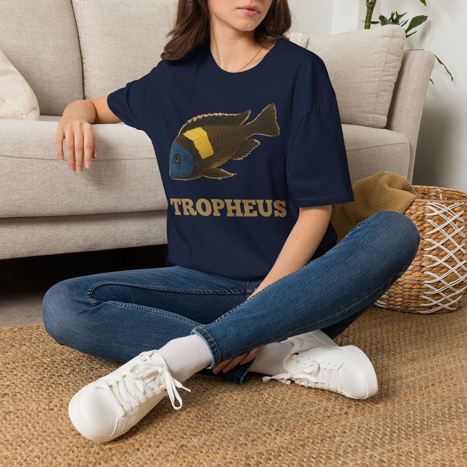 Tropheus Cichlid Fish T‑Shirt — Retro Aquarium Fish Tee
