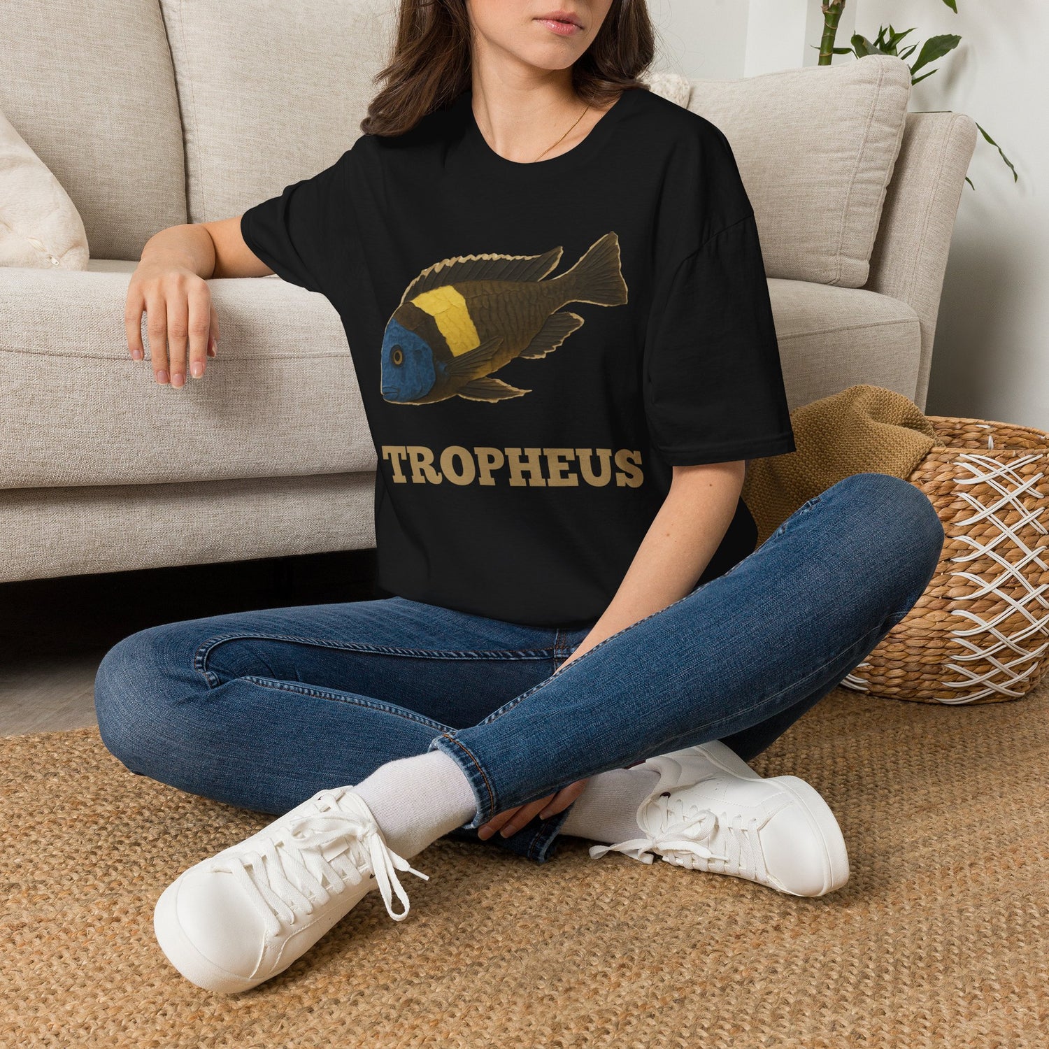 Tropheus Cichlid Fish T‑Shirt — Retro Aquarium Fish Tee