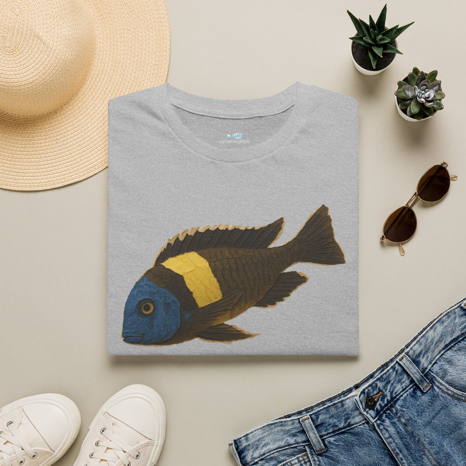 Tropheus Cichlid Fish T‑Shirt — Retro Aquarium Fish Tee