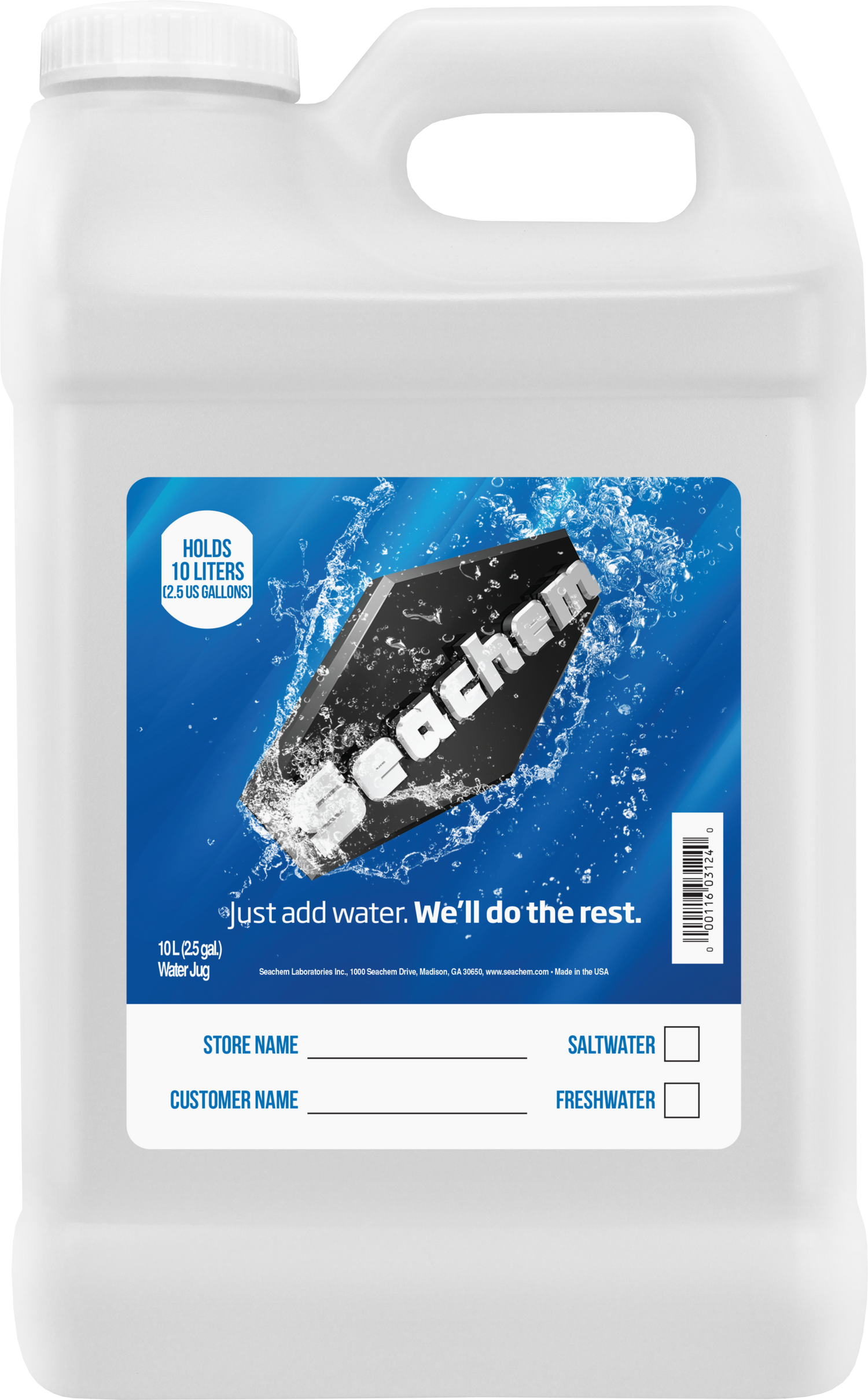 Seachem 2.5 gallon jug