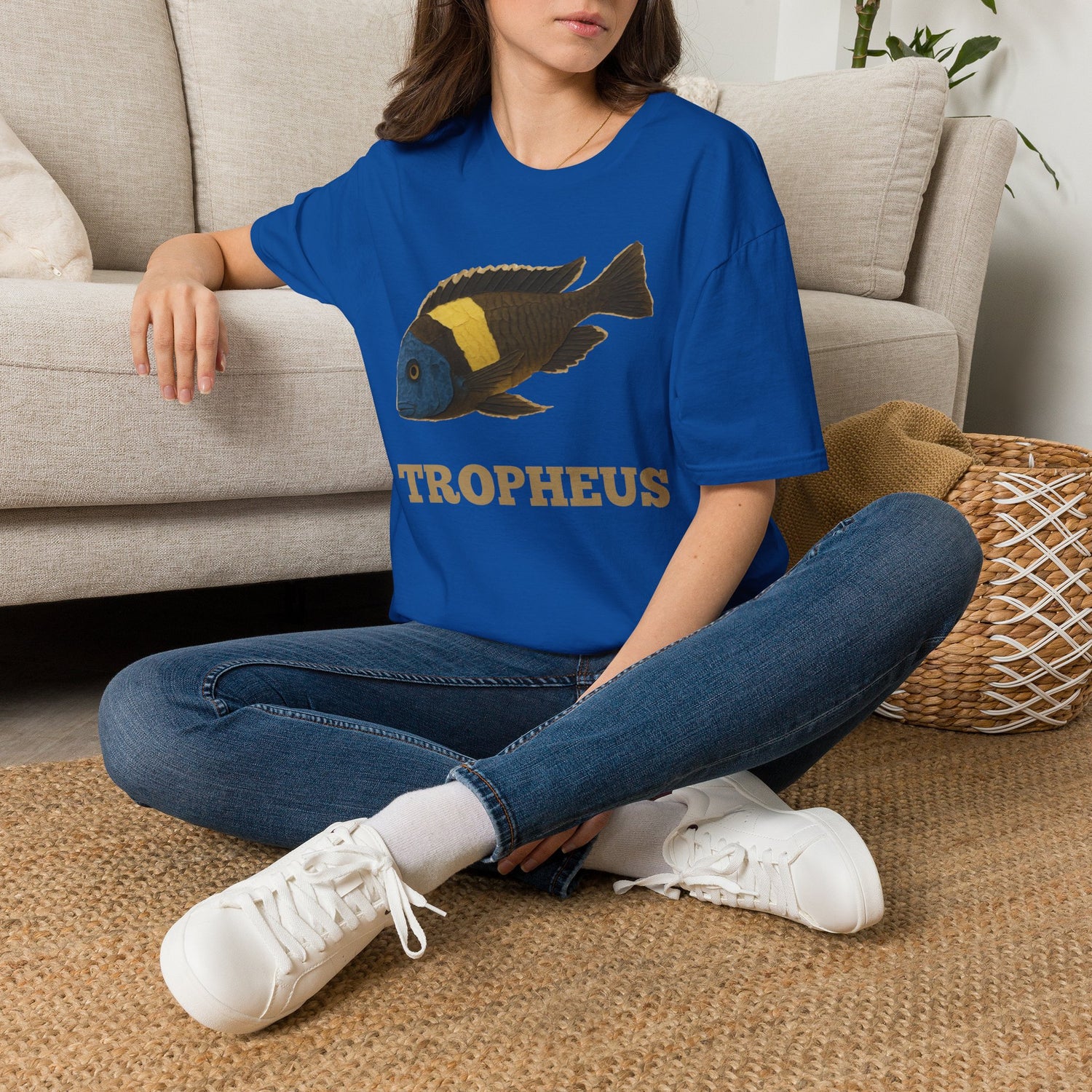 Tropheus Cichlid Fish T‑Shirt — Retro Aquarium Fish Tee