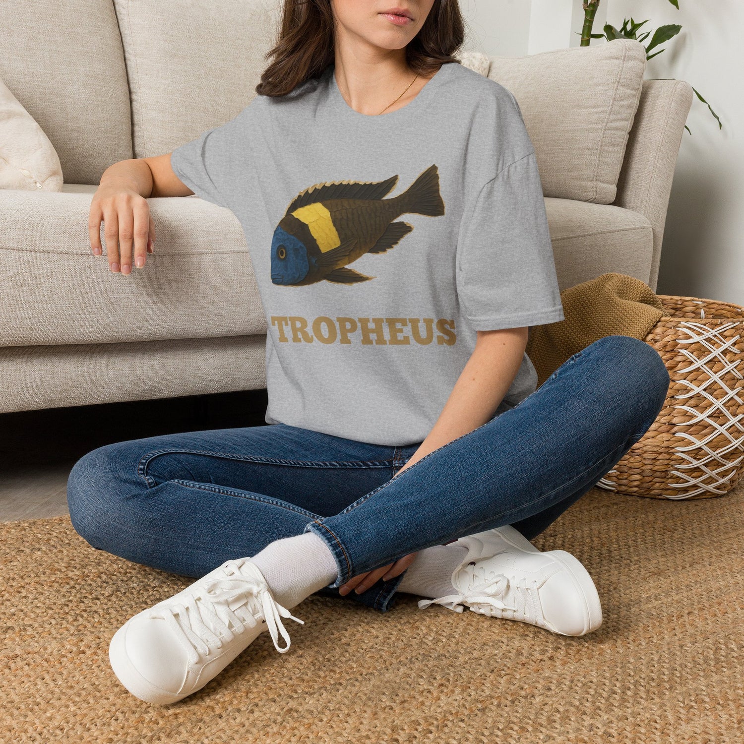 Tropheus Cichlid Fish T‑Shirt — Retro Aquarium Fish Tee