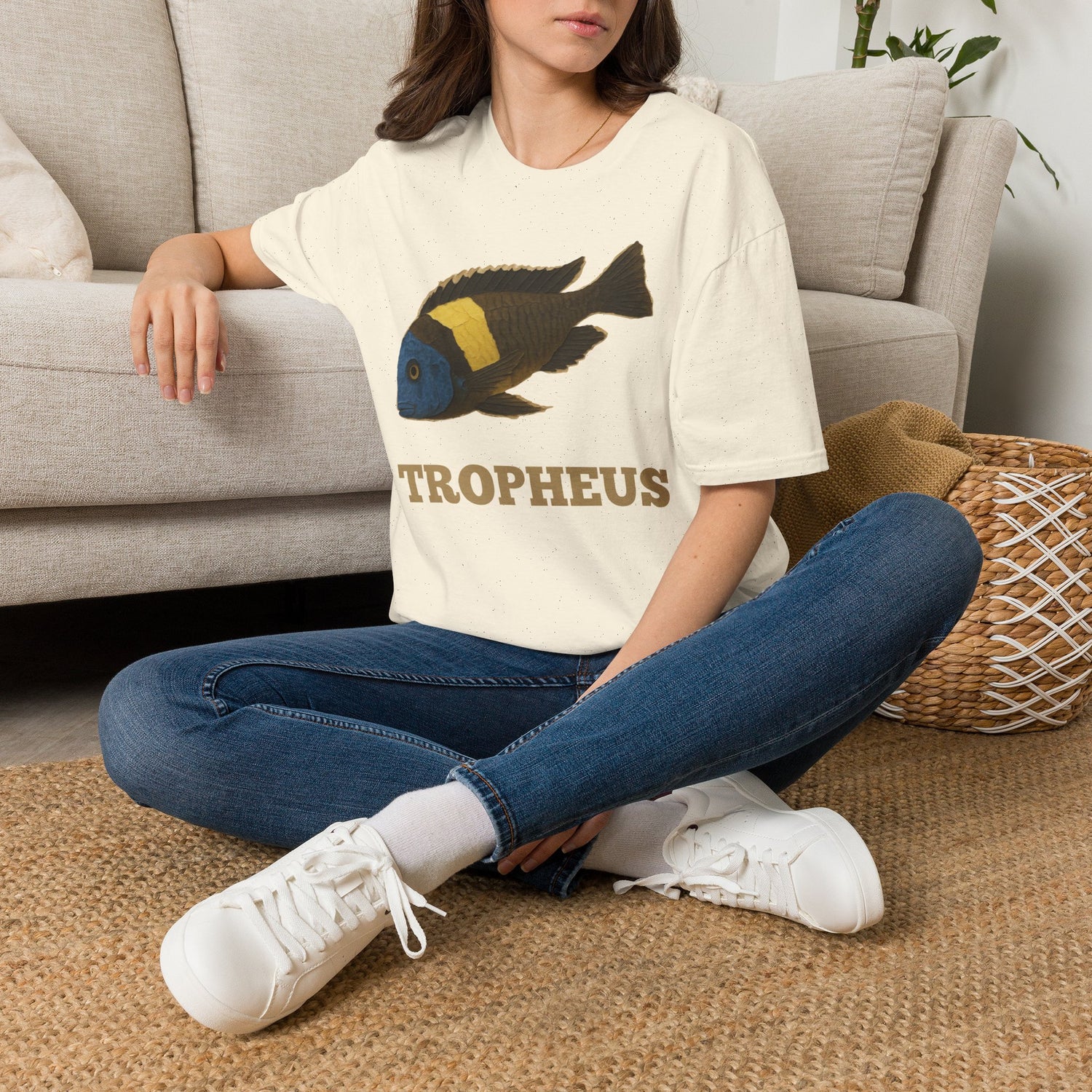 Tropheus Cichlid Fish T‑Shirt — Retro Aquarium Fish Tee