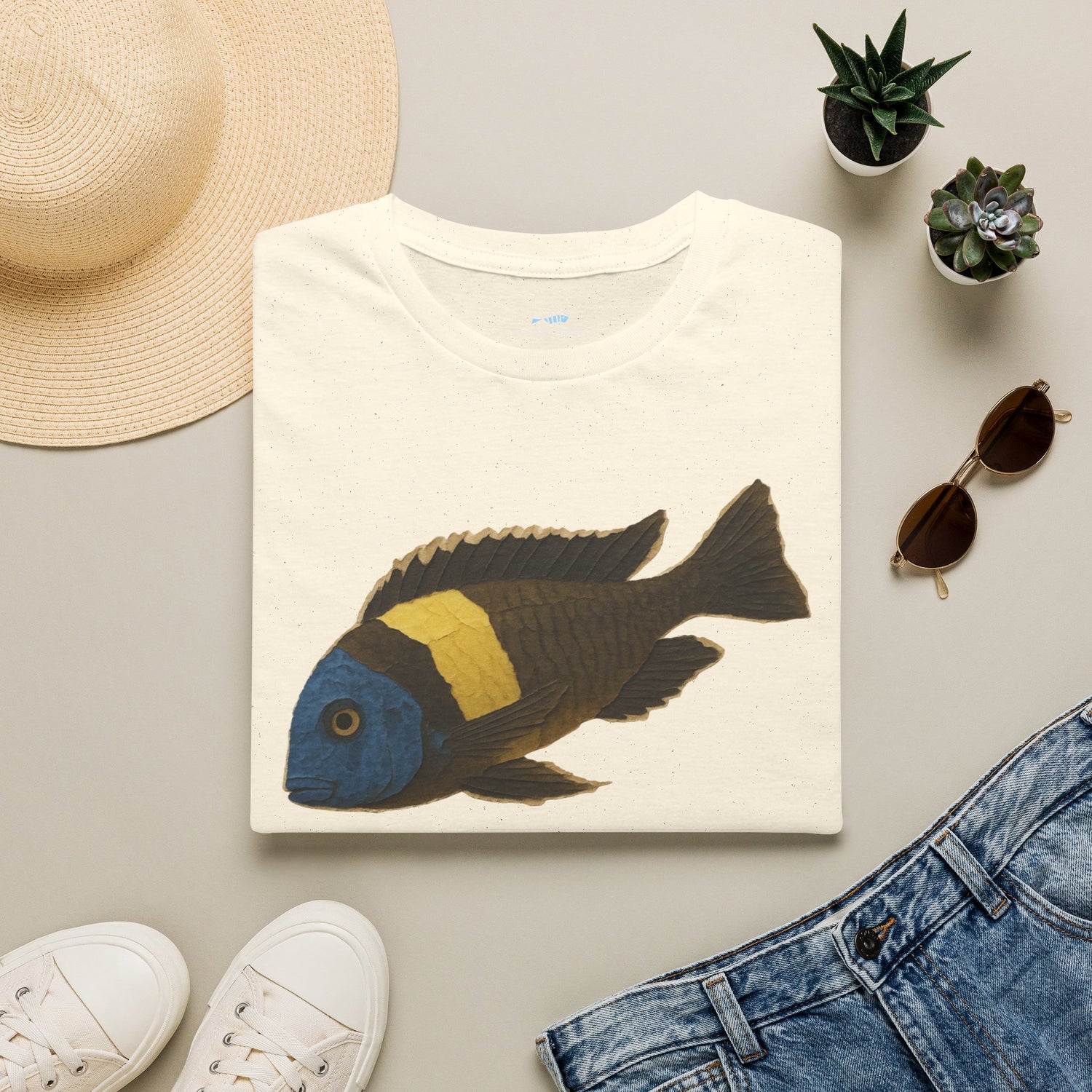 Tropheus Cichlid Fish T‑Shirt — Retro Aquarium Fish Tee