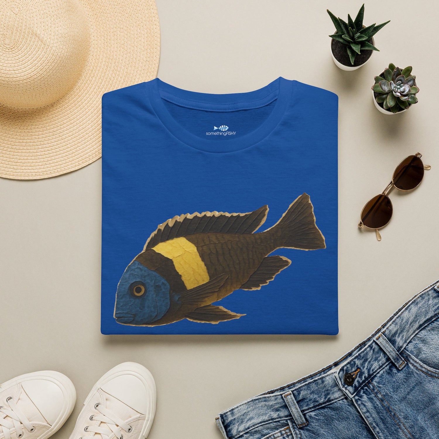 Tropheus Cichlid Fish T‑Shirt — Retro Aquarium Fish Tee