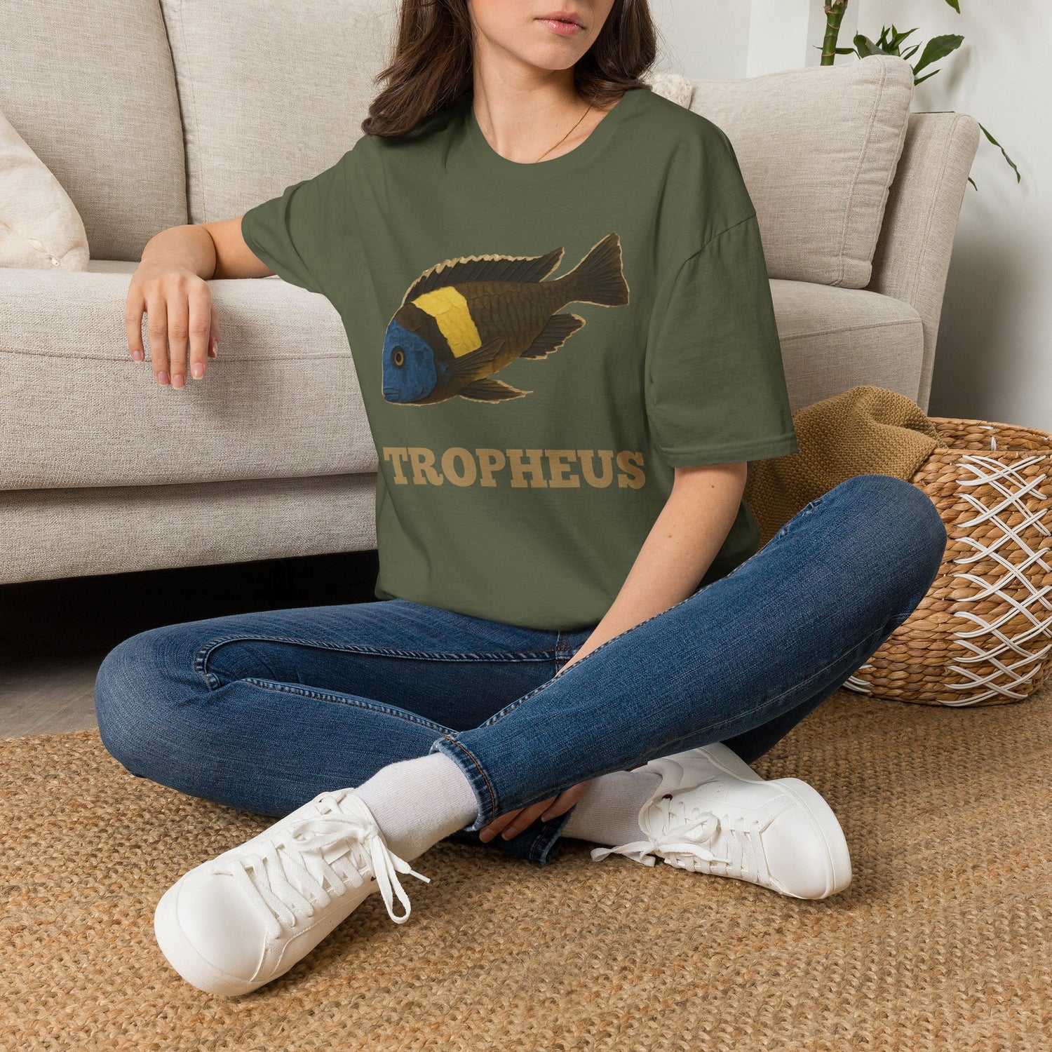 Tropheus Cichlid Fish T‑Shirt — Retro Aquarium Fish Tee