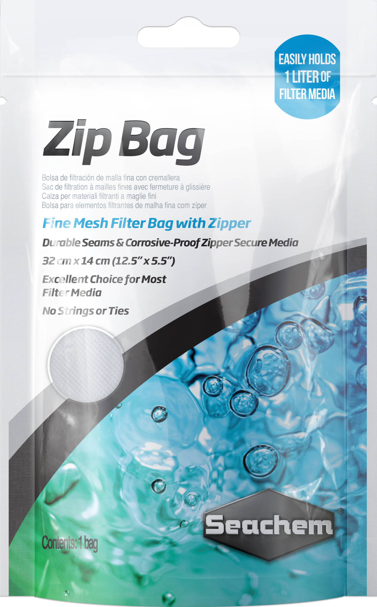 Seachem Zip Media Bag Sm 12x5